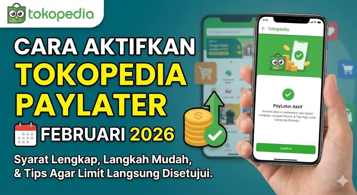 Cara Aktifkan Tokopedia PayLater Februari 2026: Syarat Lengkap, Langkah Mudah, dan Tips Agar Limit Langsung Disetujui