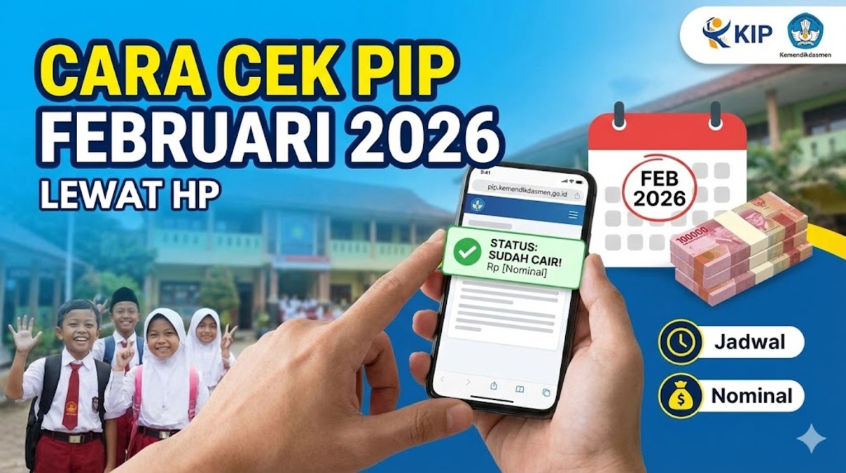 Cara Cek PIP Februari 2026 di pip.kemendikdasmen.go.id Lewat HP: Panduan Status, Jadwal Pencairan, dan Nominal Bantuan